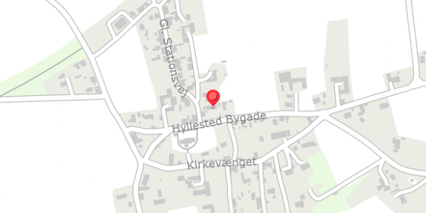 Trafikstøjkort på Hyllested Bygade 13, . , 8400 Ebeltoft