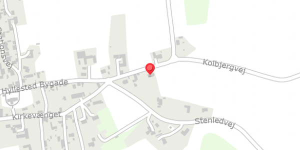Trafikstøjkort på Hyllested Bygade 26, 8400 Ebeltoft