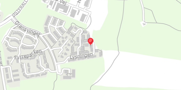 Trafikstøjkort på Lysningen 21, 8400 Ebeltoft