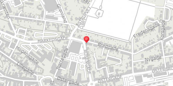 Trafikstøjkort på Bredgade 2A, 8500 Grenaa