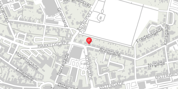 Trafikstøjkort på Bredgade 9, 8500 Grenaa