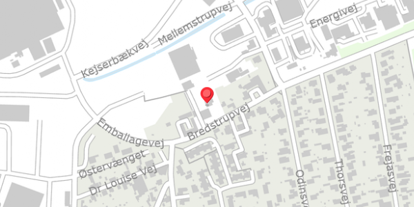 Trafikstøjkort på Bredstrupvej 9, 8500 Grenaa