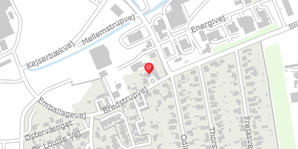 Trafikstøjkort på Bredstrupvej 13, 8500 Grenaa