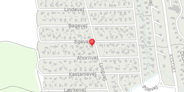 Trafikstøjkort på Egevej 13, 8500 Grenaa