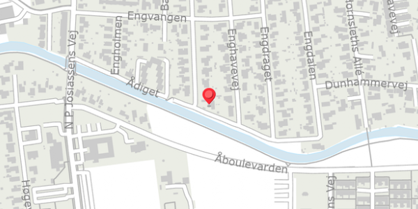 Trafikstøjkort på Enghegnet 25, 8500 Grenaa