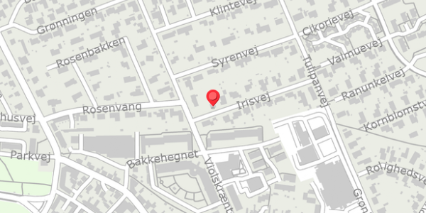 Trafikstøjkort på Irisvej 3, 8500 Grenaa