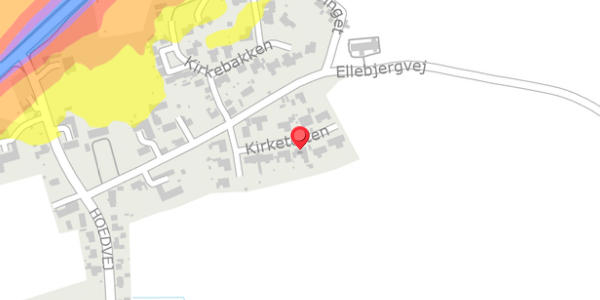 Trafikstøjkort på Kirketoften 8, 8500 Grenaa