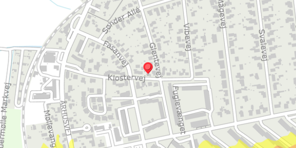 Trafikstøjkort på Klostervej 9, . , 8500 Grenaa