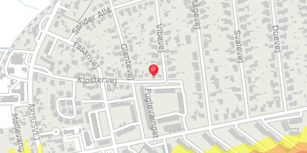 Trafikstøjkort på Klostervej 19, . , 8500 Grenaa