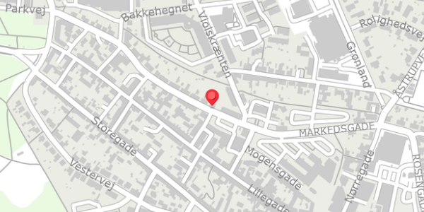 Trafikstøjkort på Markedsgade 14, . , 8500 Grenaa