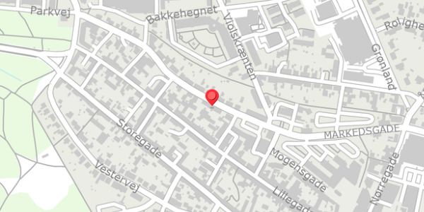 Trafikstøjkort på Markedsgade 27, . , 8500 Grenaa