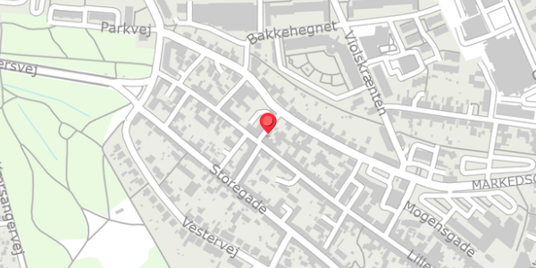 Trafikstøjkort på Markstræde 2, 8500 Grenaa