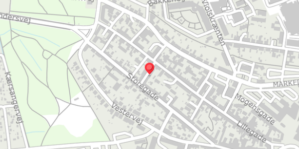 Trafikstøjkort på Mellemstræde 4, . , 8500 Grenaa