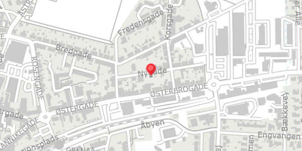 Trafikstøjkort på Nygade 8, 8500 Grenaa