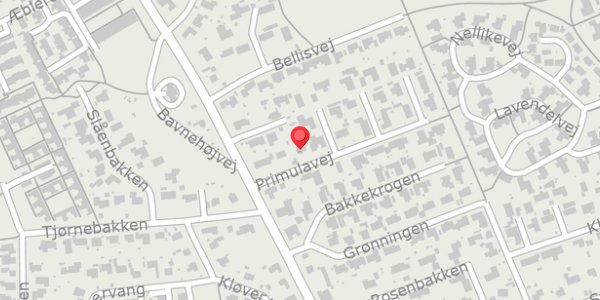 Trafikstøjkort på Primulavej 5, . , 8500 Grenaa