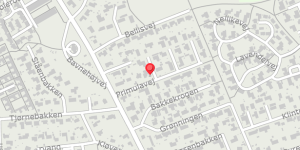 Trafikstøjkort på Primulavej 7, . , 8500 Grenaa