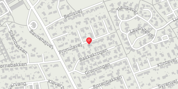 Trafikstøjkort på Primulavej 8, . , 8500 Grenaa