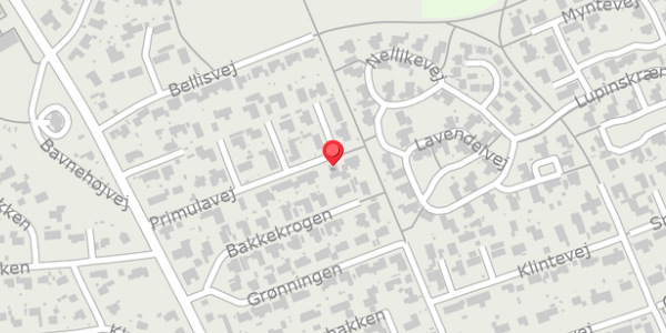 Trafikstøjkort på Primulavej 14, . , 8500 Grenaa