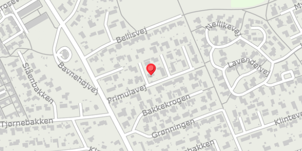 Trafikstøjkort på Primulavej 17, . , 8500 Grenaa