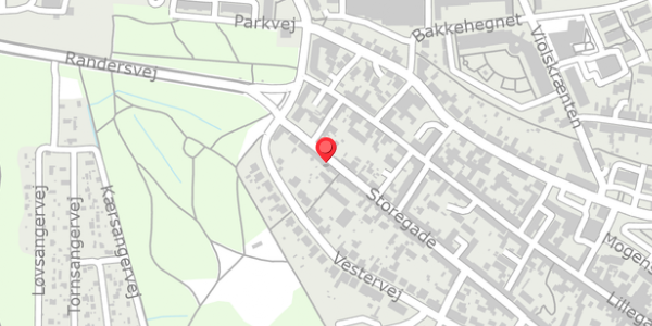 Trafikstøjkort på Storegade 69, 8500 Grenaa