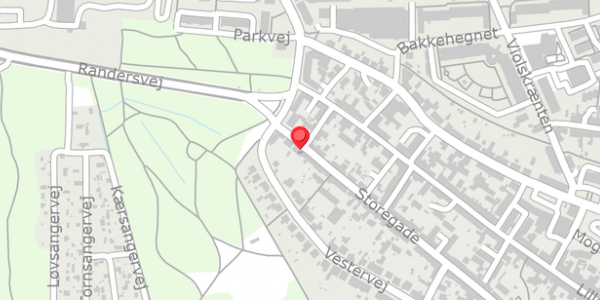 Trafikstøjkort på Storegade 73, 8500 Grenaa