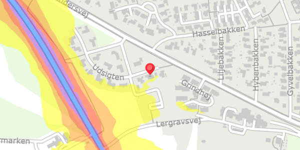 Trafikstøjkort på Udsigten 5, . , 8500 Grenaa