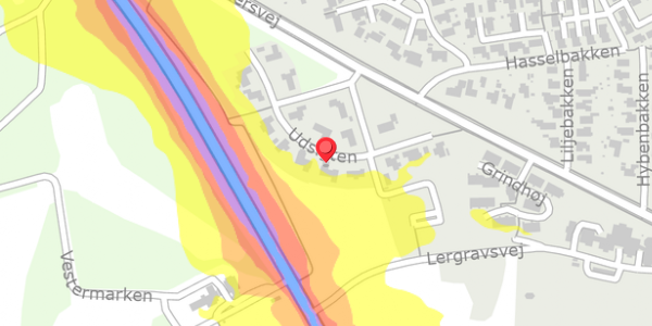Trafikstøjkort på Udsigten 11, . , 8500 Grenaa