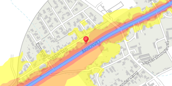 Trafikstøjkort på Vesterbro 1C, . , 8570 Trustrup