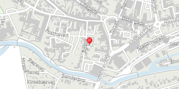 Trafikstøjkort på Ågade 9E, 8500 Grenaa