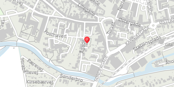 Trafikstøjkort på Ågade 9O, . , 8500 Grenaa