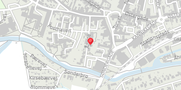 Trafikstøjkort på Ågade 11, 8500 Grenaa