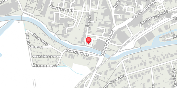 Trafikstøjkort på Ågade 21, st. th, 8500 Grenaa