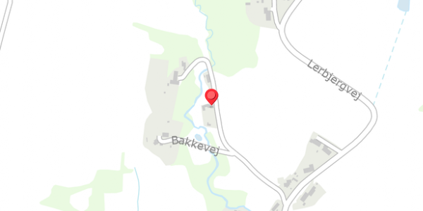 Trafikstøjkort på Bakkevej 5, 8370 Hadsten
