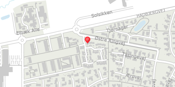 Trafikstøjkort på Elgårdsminde 1, . , 8370 Hadsten