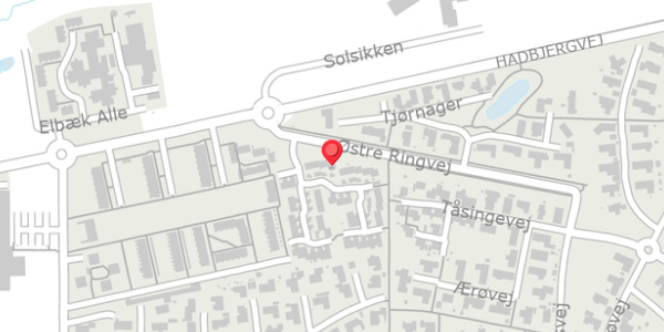 Trafikstøjkort på Elgårdsminde 7, 8370 Hadsten