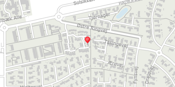 Trafikstøjkort på Elgårdsminde 25, 8370 Hadsten