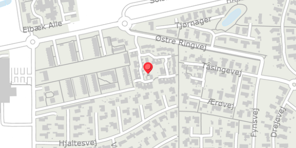 Trafikstøjkort på Elgårdsminde 38, 8370 Hadsten