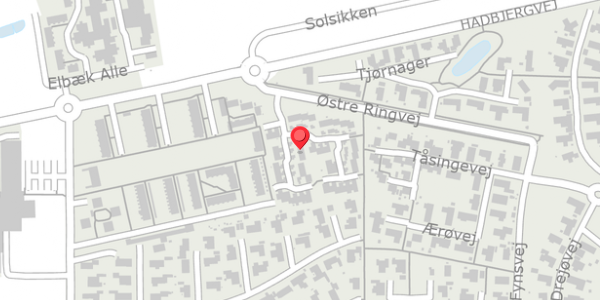 Trafikstøjkort på Elgårdsminde 44, 8370 Hadsten