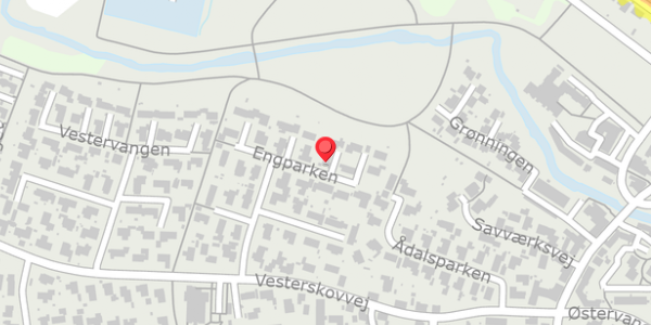 Trafikstøjkort på Engparken 44, 8370 Hadsten