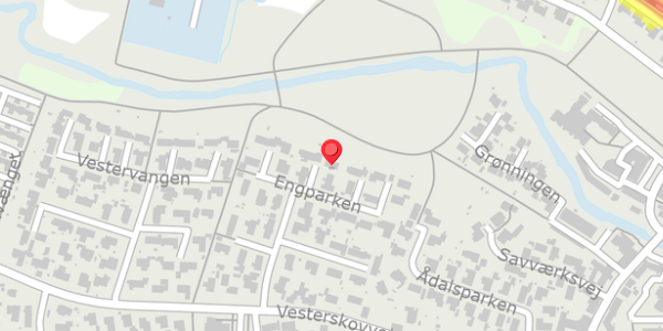 Trafikstøjkort på Engparken 48, 8370 Hadsten
