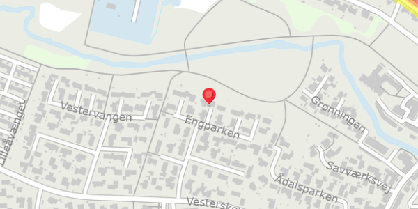Trafikstøjkort på Engparken 50, . , 8370 Hadsten