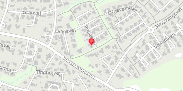 Trafikstøjkort på Frejasvej 8, . , 8370 Hadsten