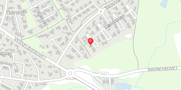 Trafikstøjkort på Vælddalen 18, . , 8370 Hadsten