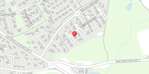 Trafikstøjkort på Vælddalen 22, . , 8370 Hadsten