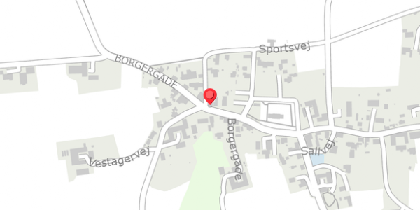 Trafikstøjkort på Borgergade 19, 8450 Hammel