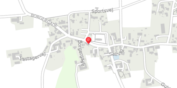 Trafikstøjkort på Borgergade 28, 8450 Hammel
