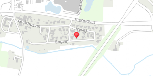 Trafikstøjkort på Engvej 8, 8450 Hammel
