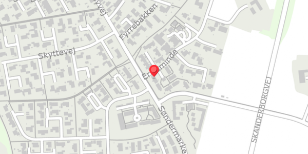 Trafikstøjkort på Eriksminde 2, 8450 Hammel