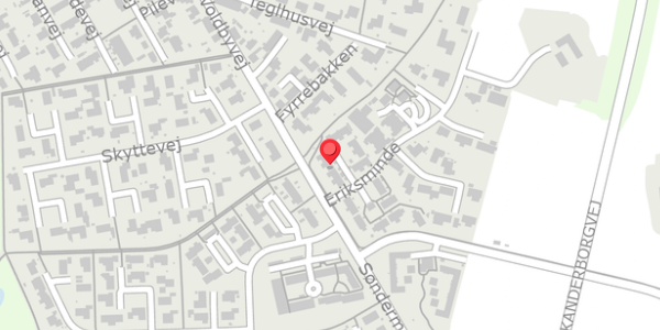 Trafikstøjkort på Eriksminde 5, 8450 Hammel