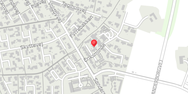 Trafikstøjkort på Eriksminde 15, 8450 Hammel
